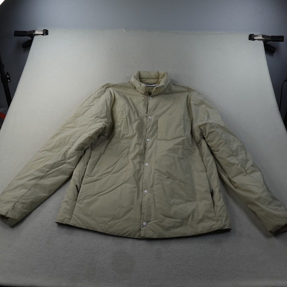 Hill City Thermal Light Shirt Jacket Men's Medium Beige Insulated Water Resistan